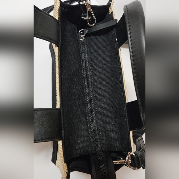 NWT DKNY Tan and Black Woven Handbag - Picture 8 of 9